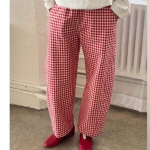 Le Bon Shoppe Arc Pants in red/white gingham. Size Large